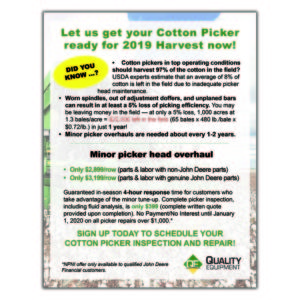 Cotton Picker Repair Service Special Flyer