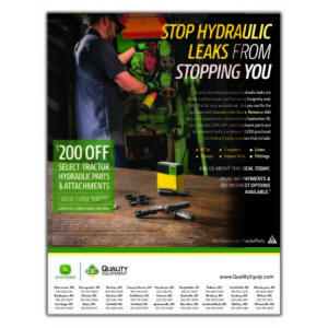 Hydraulic Parts Sale Flyer