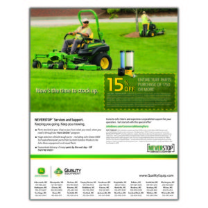 PLC Turf Parts Sale Flyer